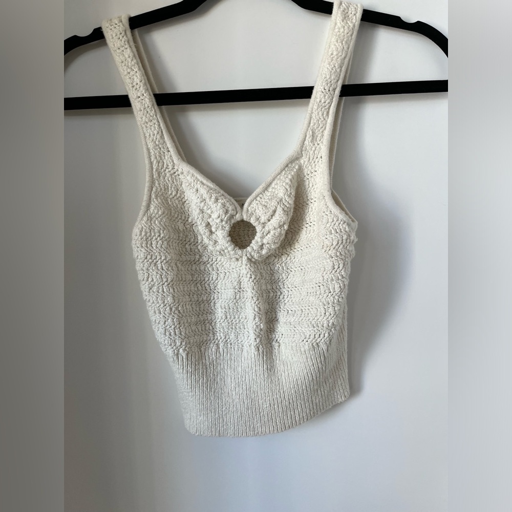 ABERCROMBIE AND FITCH CROCHET TANK TOP